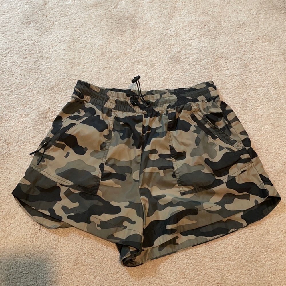 Zara camo Nylon shorts